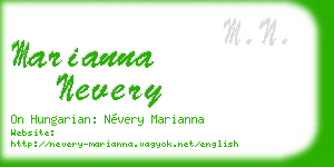 marianna nevery business card